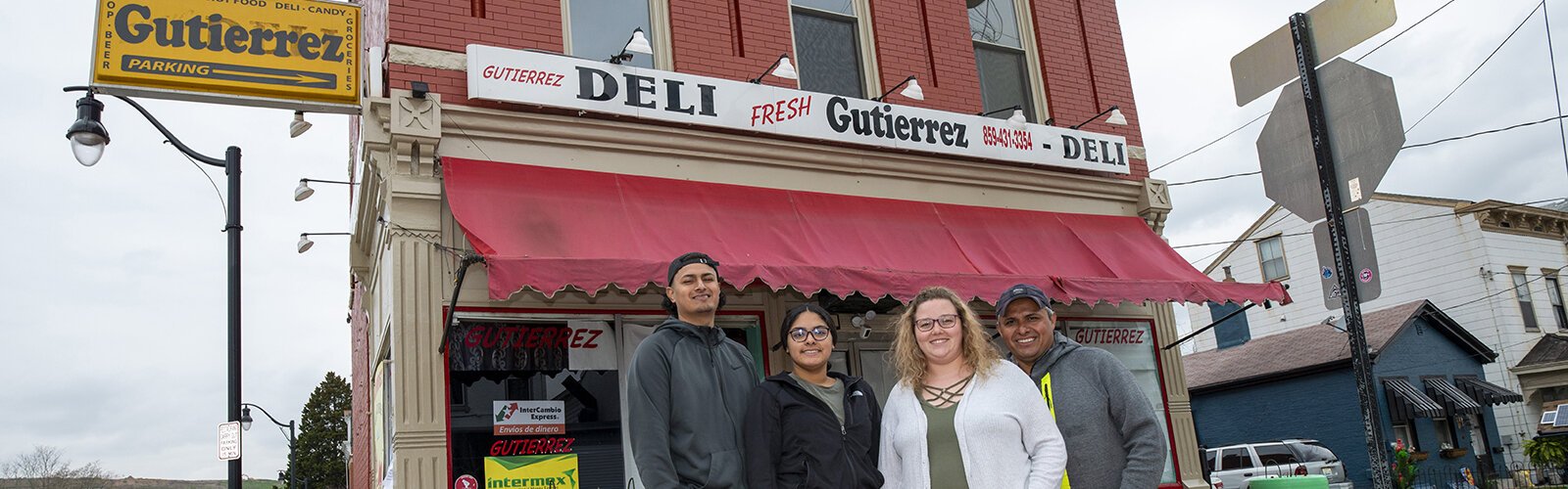 Gutierrez Deli has become a gathering place and resource for Covington's Latino residents. The Gutierrez family: Sergio, Evelyn, Courtney Case and Claudio.