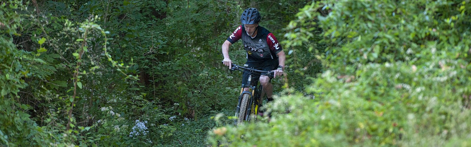 Lee Ransdell is a regular trail biker and volunteer at Devou Park.