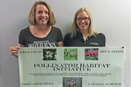 Denice Robertson and Kristy Hopfensperger, NKU biology faculty, lead the pollinator initiative.