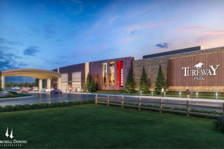 A rendering of the new Turfway Park after its $150 million makeover. 