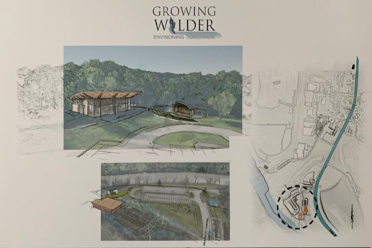 Elevar Design created these renderings of the proposed amphitheater and restaurant at Frederick's Landing.
