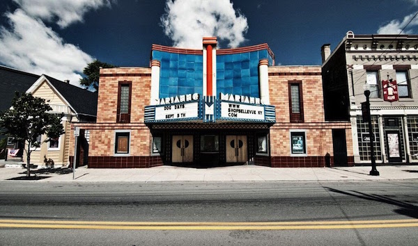 Iconic throwbacks like the Marianne Theater lend to the historic charm of Bellevue and Dayton