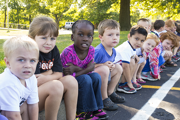 Students at the early learning center at Lloyd High School