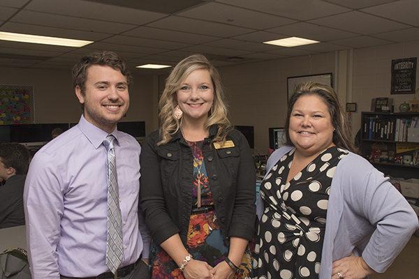 Academy teachers (from left) T.J. Palfrey, math; Amanda Lewis, informatics; Heidi Frost, English