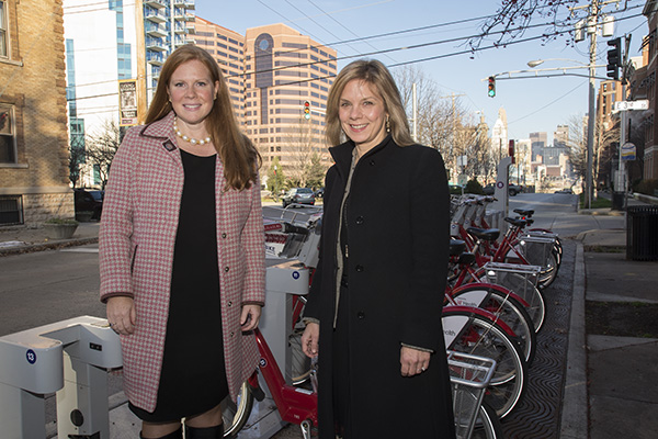 The Greater Cincinnati Foundation's CEO Ellen Katz (right) and NKY Fund Officer Laura Menge