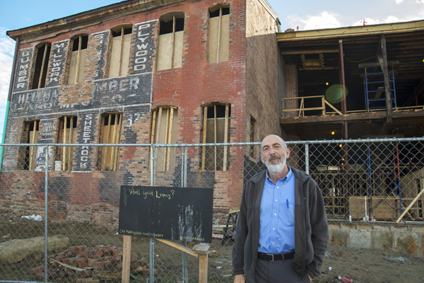 Center for Great Neighborhoods Executive Director Tom DiBello at the Hellman Creative Center site