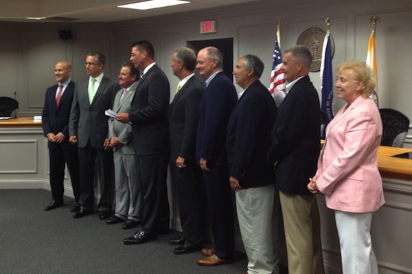 State and county officials join Carespring executives to announce the construction of the Boonespring Transitional Care Center