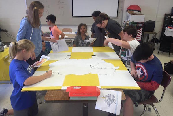 Pendleton County students create sheep-inspired artwork.