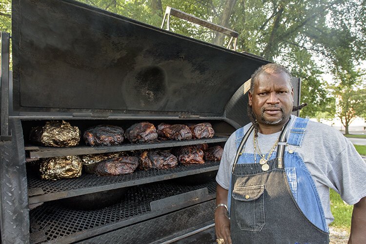 Fields smokes his meat overnight and wakes up every two hours to check it.