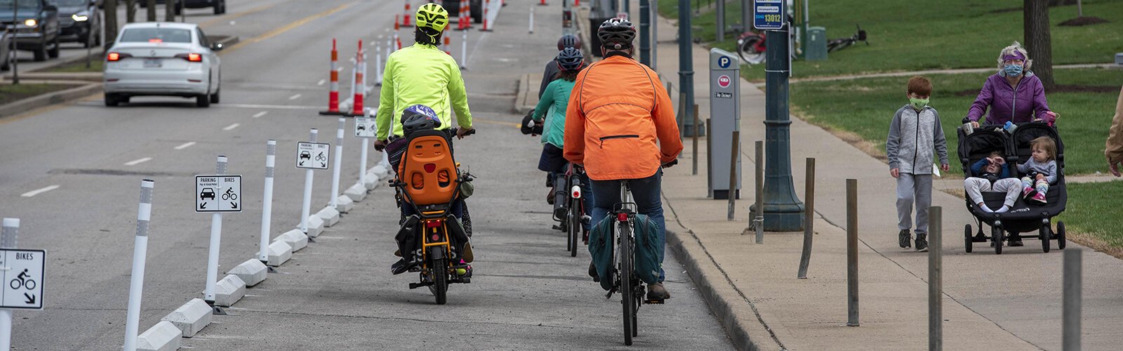 Devou Good Foundation invests in active transportation, including these bike lanes in Clifton.