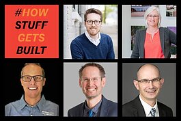 How Stuff Gets Built panelists: top l to r - Carl Sterner and Sheri Scott; bottom row l to r - Rick Meyer, Steve Kenat and Doug Kramer 