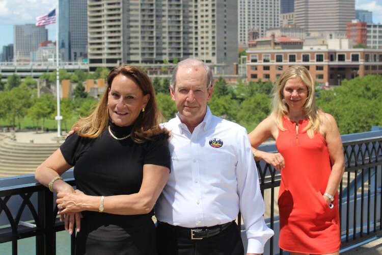 Erica and Kevin McDonnell with GCF CEO Ellen Katz