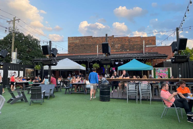 Covington Yard offers space to relax, eat, drink and even play yard games.